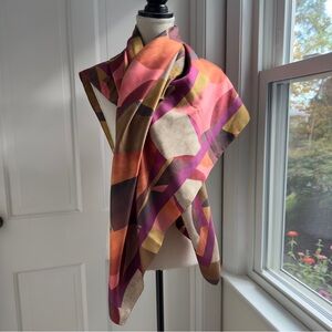 J McLaughlin Gemma Scarf 49”x 49” in Geometric Print